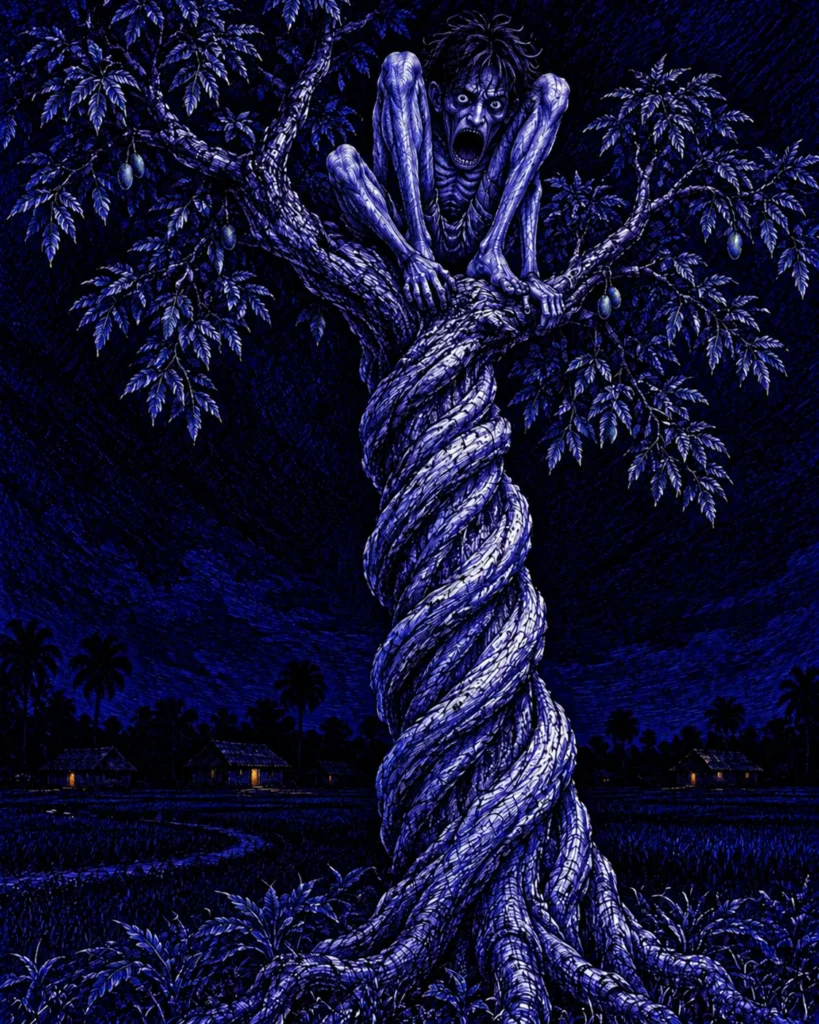Dhulo Chochchori grave eyed apparition beneath the twisted tree